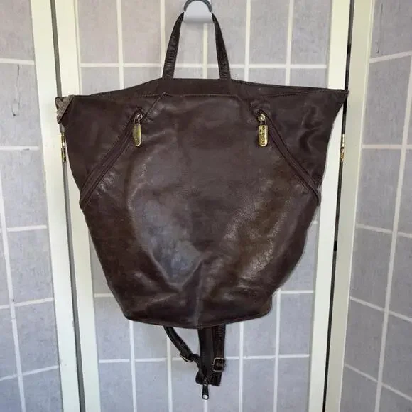 Vintage Beardesign Leather Gorpcore Outdoor Hiking Multifunctional Backpack Bag - Picture 4 of 15